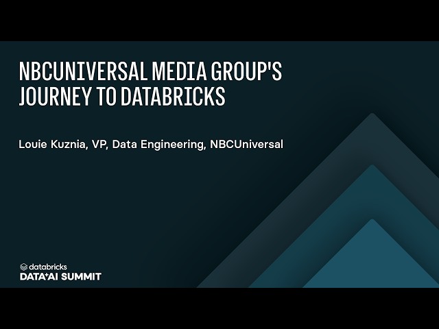NBCUniversal Media Group's Journey to Databricks
