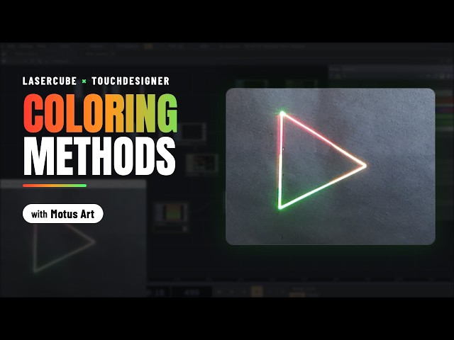 LaserCube and TouchDesigner - coloring methods  with Motus Art