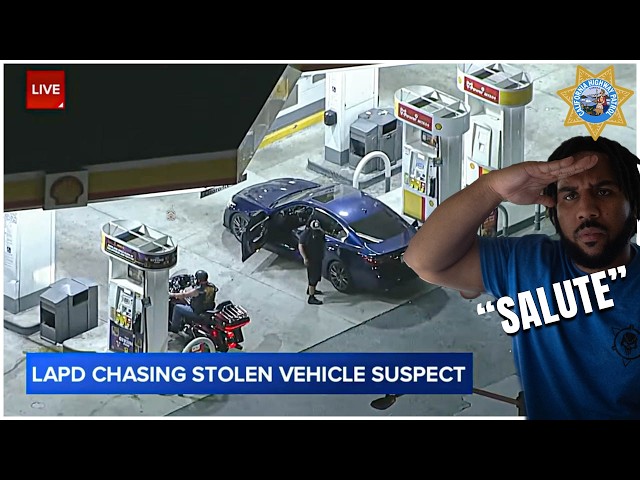 PERFECT CHASE | STOLEN Infiniti Q50 "STOPS for F***ING GAS" mid Police Chase w/ LAPD!