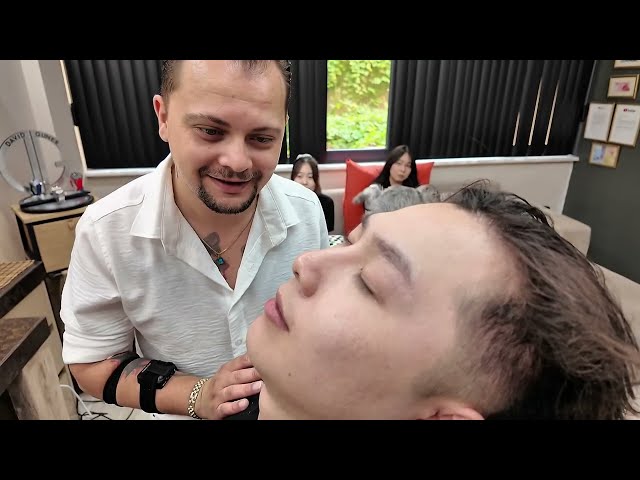 THIS MAN IS INCREDIBLY RELAXED |ASMR BARBER HEAD MASSAGE MAKES YOU FEEL PERFECT | ASMR MASSAGE