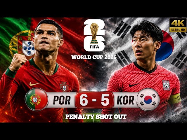 Portugal vs South Korea | Dramatic Penalty Shootout 6–5 | FIFA World Cup 2026 Imaginary 