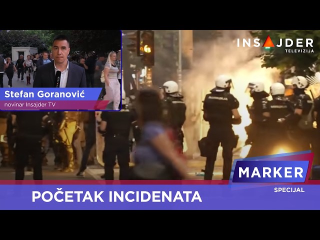 Kako je izgledao početak incidenata kod Pionirskog parka