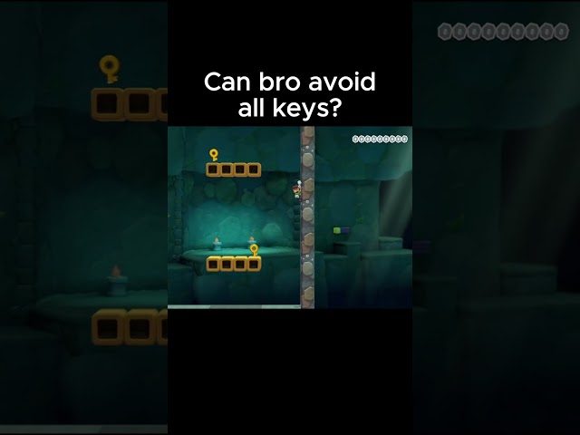 Luigi Dodges Every Key in Super Mario Maker 2 #mario #nintendoswitch #nintendo
