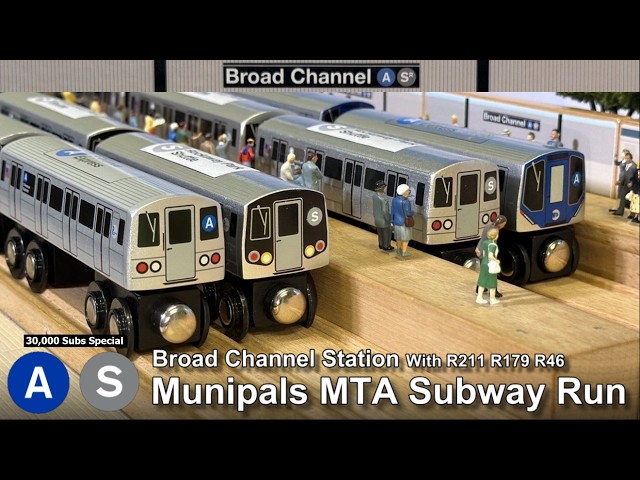 Munipals MTA Broad Channel Subway Run - 30k Subs Special With R46 R160 R179