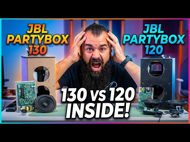 JBL Partybox 130 vs 120 Internal Components Cross-Comparison