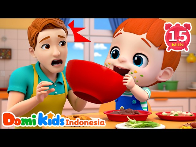 Yummy or Yucky? 😋 Kids' Food Learning Song | Domi Kids Indonesian Songs