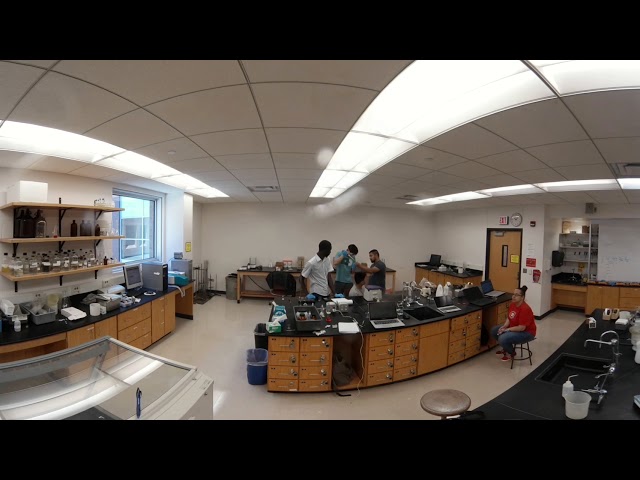 Time laps NHCC students in the SCSU chemistry lab