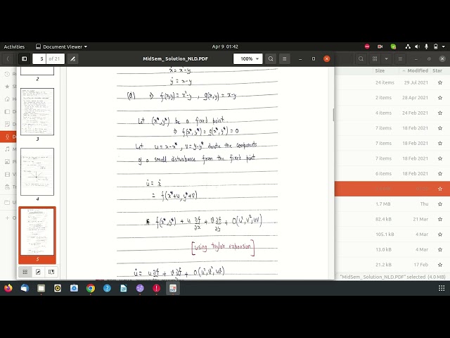 Nonlinear Dynamics midsem paper solution