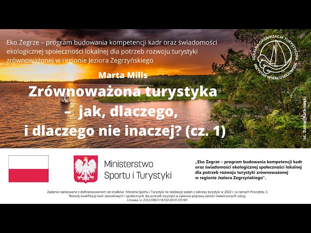 Zrównoważona turystyka - webinar odc. 1