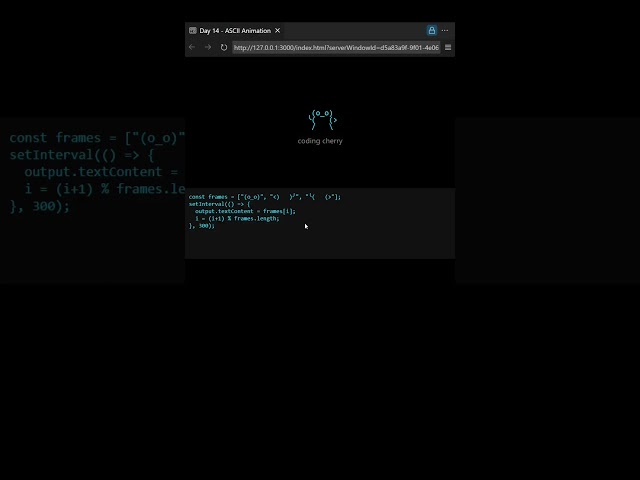 The Easiest ASCII Animation Trick in JavaScript #Tutorial #CSS