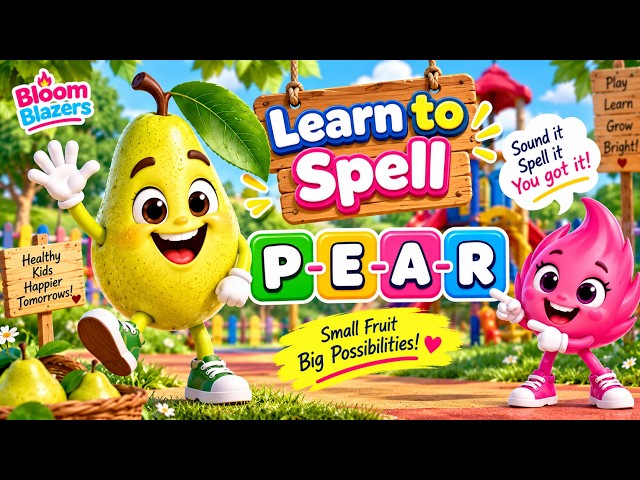 Learn to Spell PEAR 🍐 | Spelling for Kids