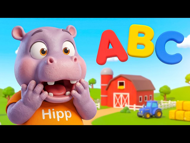ABC Song for Kids | Learn ABC with Baby Hippo | A for Apple | Nursery Rhymes & Kids Songs
