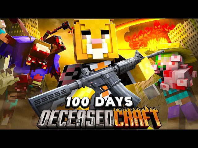 I Spent 100 Days in DECEASED CRAFT: Minecraft's Hardest Zombie Apocalypse