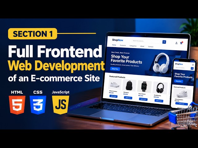 Section 1 Full Frontend Web Development of an e commerce site