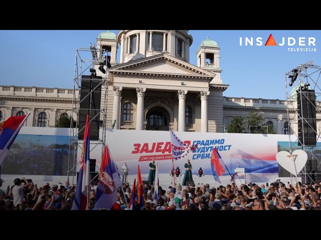 Kako je izgledao skup u Beogradu na koji je pozvao predsednik Vučić