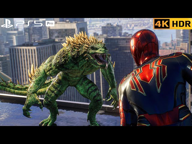 (PS5 PRO) Nanotech Tom Holland Fights The Lizard | 4K HDR |