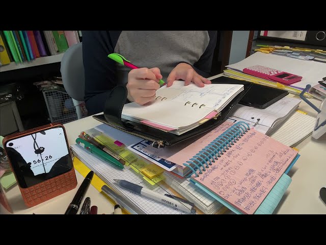STUDY WITH ME 2hrs | Background noise,no music,no break | ASMR | real time｜motivation