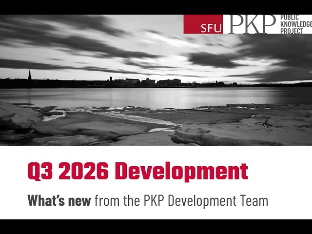 PKP Development News Update Webinar September 21 2026