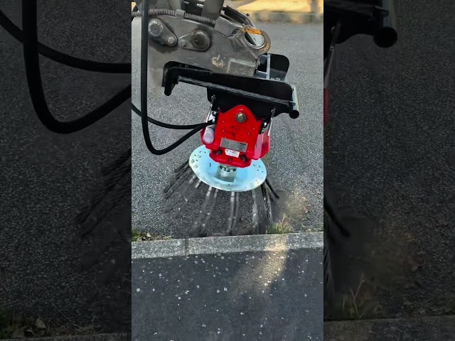 Excavator Weed Brush Attachment for Roadside Weed Removal