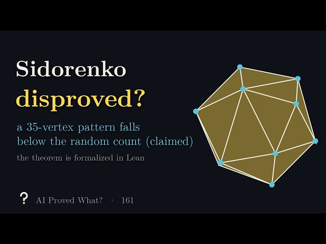 Sidorenko’s Conjecture Disproved? AI Claims a Bipartite Pattern That Undercuts Random Graphs