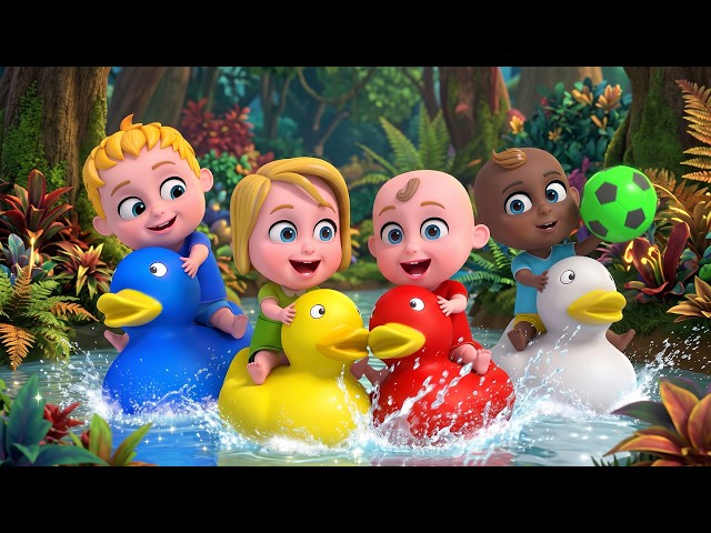 Learn Color With Five Little Ducks | Fun & Learning Rhymes | Kids Song | Little Lana Tales
