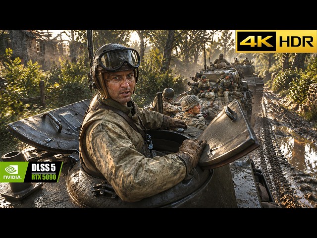 DLSS 5 OPERATION COBRA WWII - Call of Duty | ULTRA Realistic Graphics Gameplay RTX 5090 4K 60FPS