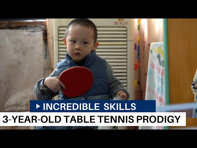 Three-year-old table tennis prodigy shocks with his skills and precision - News 360 Tv