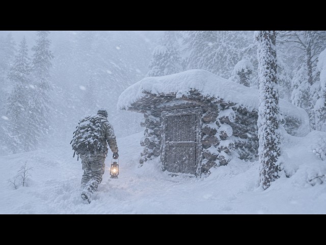15 Days Surviving a Severe SNOWSTORM in a Wooden Cabin ​​| Extreme Winter Survival