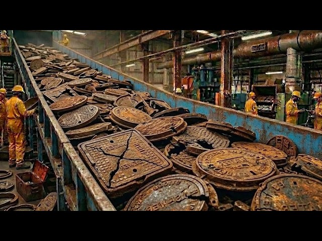 How Rusty Manhole Covers Are Recycled Into Brand-New Car Rims | Full Process