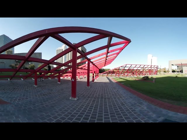 🚶 Walking Macroplaza @ Downtown Monterrey VR 360 4K 📹. Hear REAL city ambience