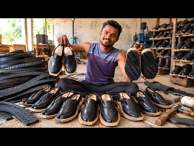 From Old Tires to Handmade Leather Shoes | Traditional Shoe Making Process