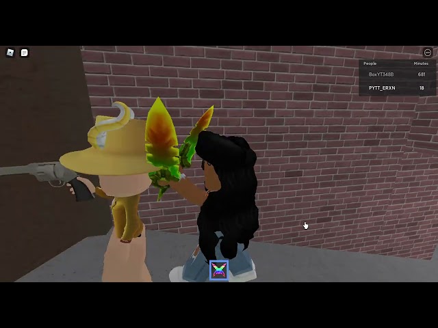 Playing MM2 (Intro in Shark Bite)