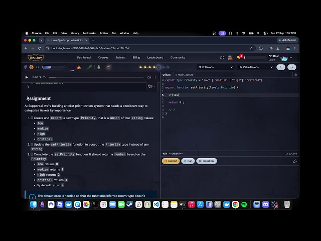 Learning Typescript From Boot.Dev Part 1 .