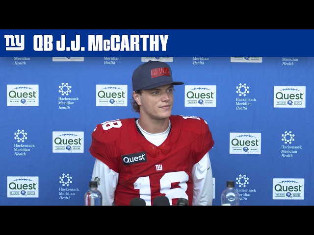 J.J. McCarthy: 'I'm honored to be quarterback for the New York Football Giants' | New York Giants