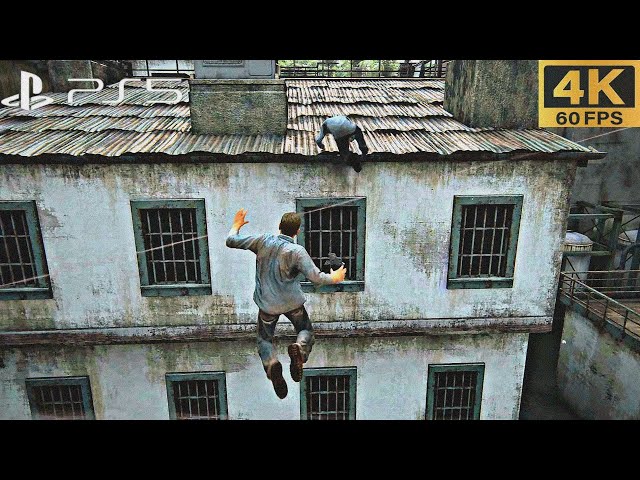 (PS5)Uncharted 4 prison Escape Scene| The most ICONIC Mission in Uncharted EVER [4K HDR 60PFS]