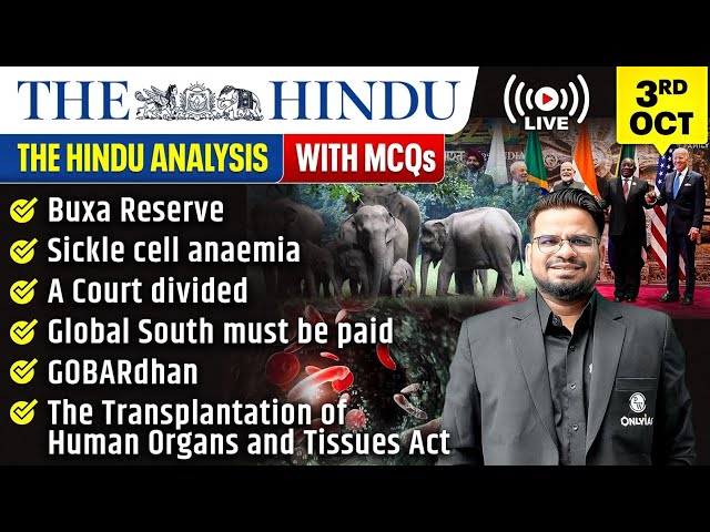 The Hindu Analysis | 3rd October 2026 | The Hindu Newspaper  - Practice Questions | Prashant Sir