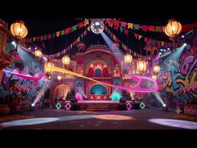 Desi Funk Street Carnival | Urban Street Dance Background | Desi Hip Hop VJ Loop | Background Bazaar