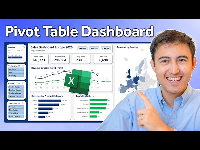 Make an Interactive Excel Dashboard From Scratch (Full Tutorial)