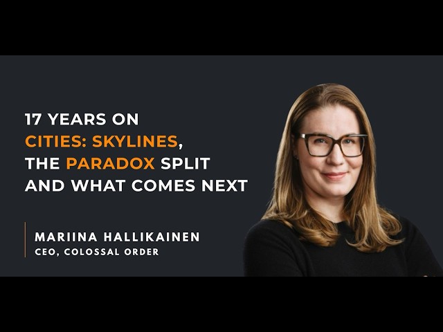 Colossal Order's Mariina Hallikainen on leaving Paradox and life after Cities: Skylines