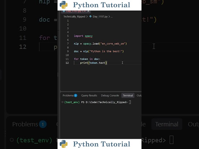 Tokenizing Text With Spacy | Python Tutorial