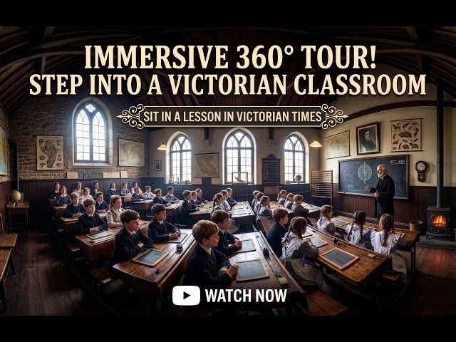 Immersive 360° Tour: Sit in a Lesson in Victorian Times! (AI vs. Beamish Museum)