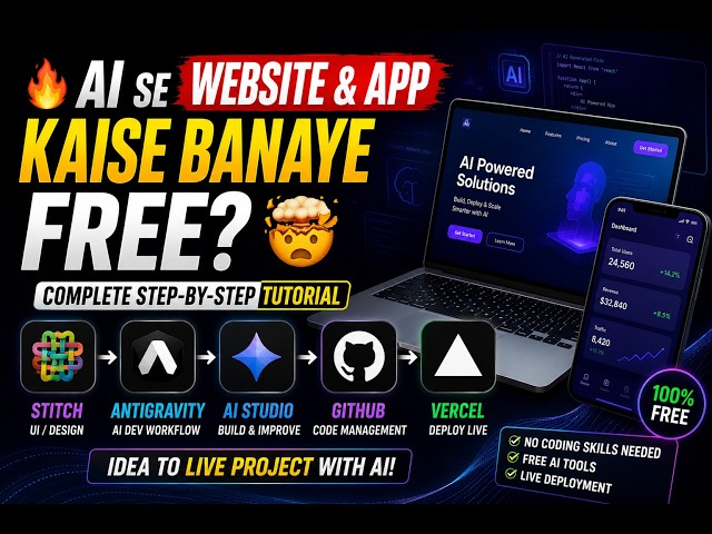 Google Vibe Coding Tutorial 2026 Build & Deploy Website/App FREE | Stitch + Antigravity + AI Studio