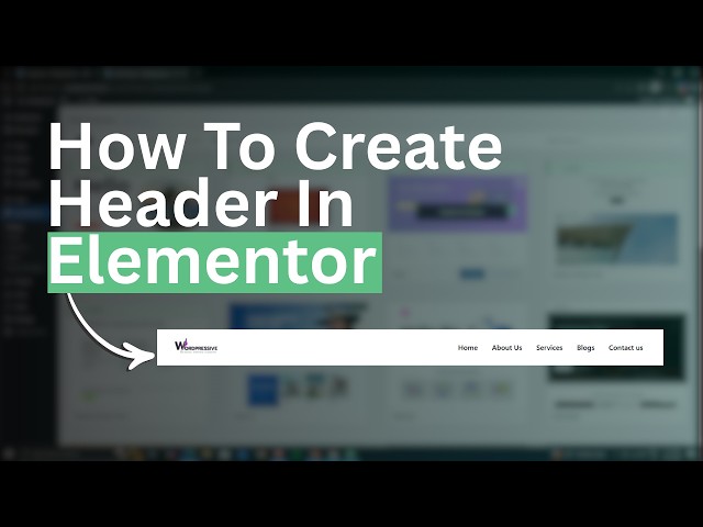 How to Design a Custom Header in Elementor | Beginner Tutorial  #elementortutorial