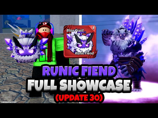 NEW Runic Fiend Fruit Skin FULL SHOWCASE (Blox Fruits Update 30)