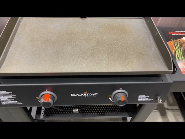 Blackstone 28 Inch Omnivore Griddle with Hood 2367, 2 Burner Portable Outdoor Flat Top Grill