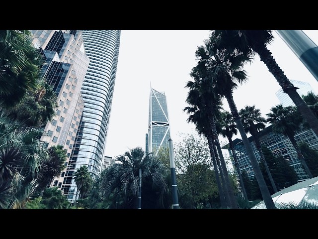 Walking Salesforce Park San Francisco - Rooftop Public Park Virtual Walkthrough 4K