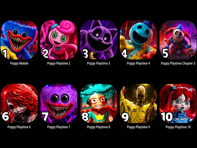 Poppy Playtime: Chapter 1, 2, 3, 4, 5, 6, 7, 8, 9, 10 Mobile - Full Gameplay All Endings & Bosses