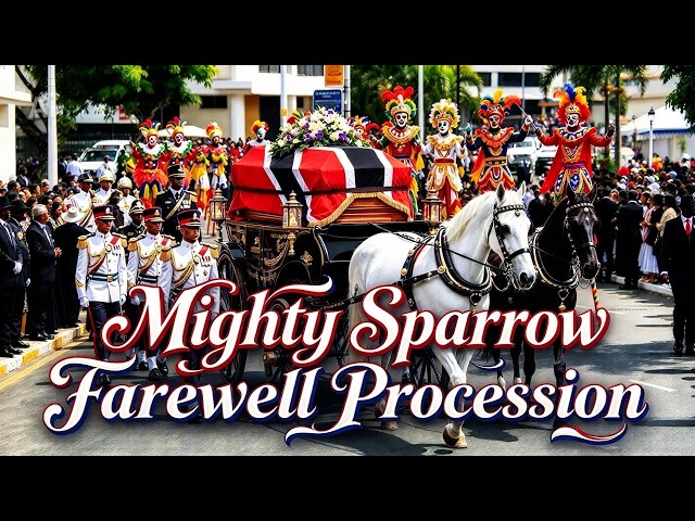 Mighty Sparrow Farewell Procession from Downtown POS to NAPA in Trinidad