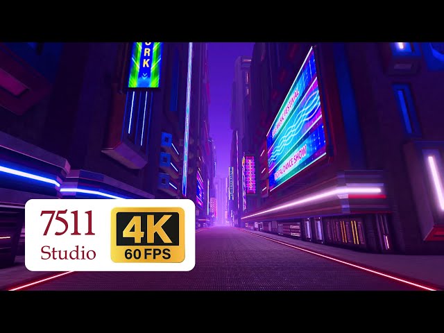 4K VJ Loop - Magnetic future city