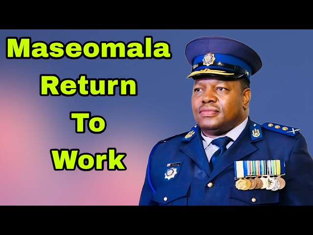 General Fannie Masemola return to work plus media briefing.